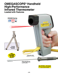 Thumbnail of document Data Sheet - OS530LE Handheld IR Thermometer -23°C to 871°C Temperature